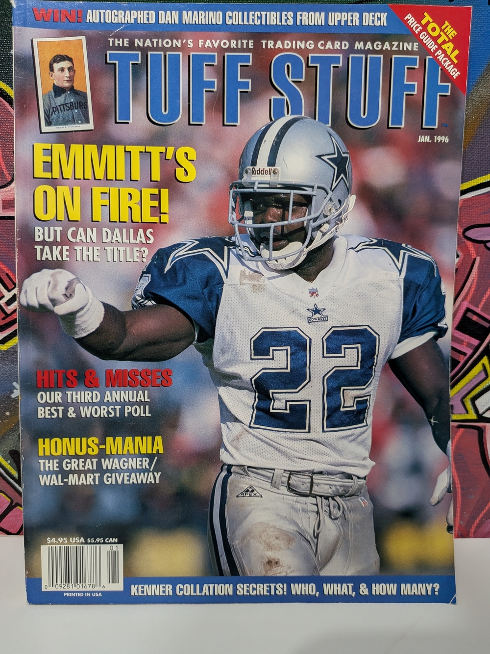 (January 1996) Emmitt Smith, Dallas Cowboys; Tuff Stuff Magazine, America's Team